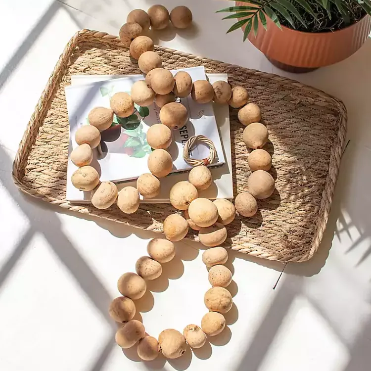 Decorative Accents>Kirklands Home Natural Dried Gourd Garland Tan