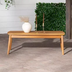 Kirklands Home Natural Eucalyptus Wood Outdoor Coffee Table Tan Online