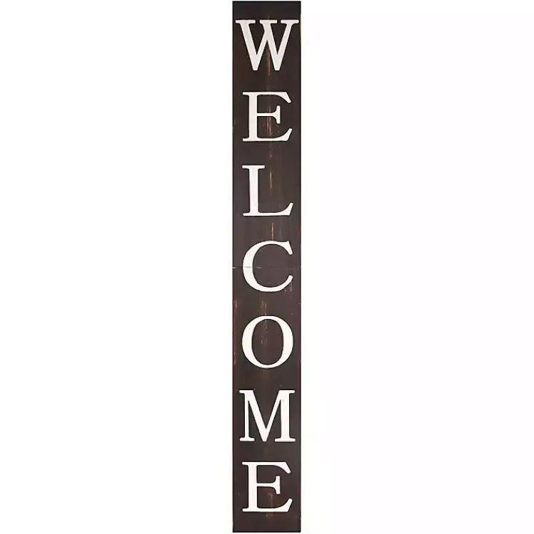 Kirklands Home Natural Foldable Welcome Porch Board Brown New
