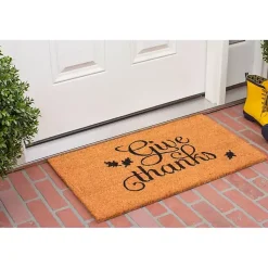 Fall>Kirklands Home Natural Give Thanks Thanksgiving Doormat, 29 in.