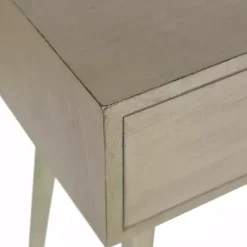Kirklands Home Natural Wood 1-Drawer Arthur Accent Table Gray Online