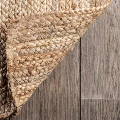 Kirklands Home Natural Hand Woven Rigo Jute Area Rug, 10x14 Tan Sale