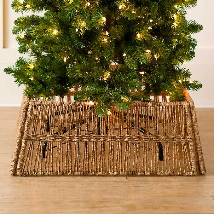 Christmas Tree Skirts & Collars>Kirklands Home Natural Hemp Rope Woven Christmas Tree Collar Tan