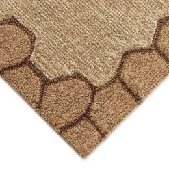 Kirklands Home Natural Honeycomb & Bees Outdoor Accent Rug