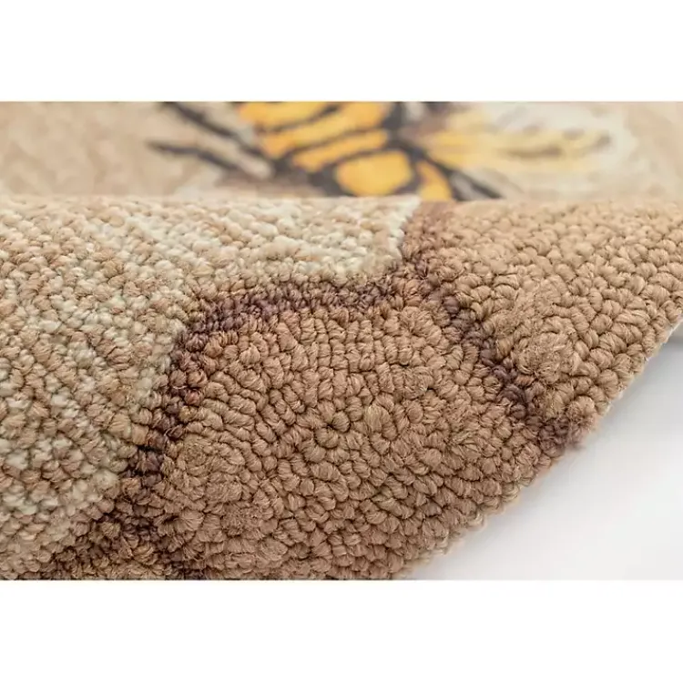 Kirklands Home Natural Honeycomb & Bees Outdoor Accent Rug