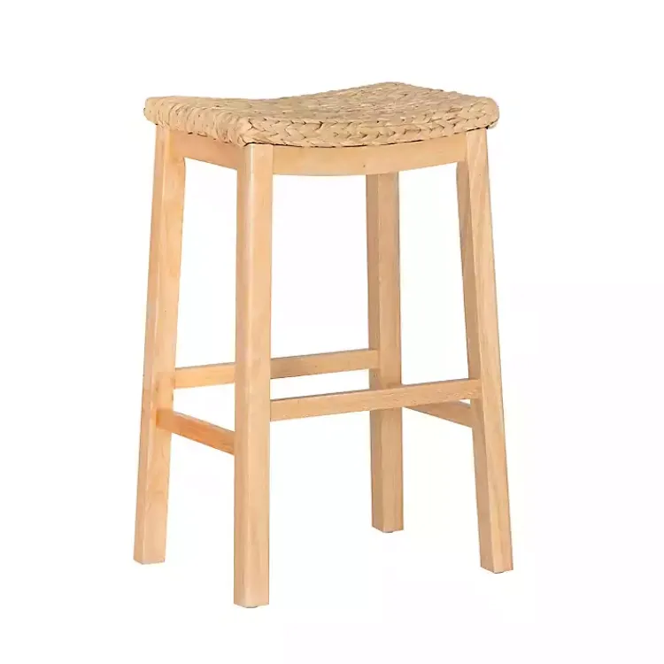 Kirklands Home Natural Hyacinth Haysom Bar Stool Tan Hot