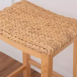 Kirklands Home Natural Hyacinth Haysom Bar Stool Tan Hot