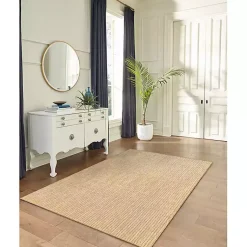 Kirklands Home Natural Intertwined Santal Outdoor Area Rug, 7x9 Tan Clearance