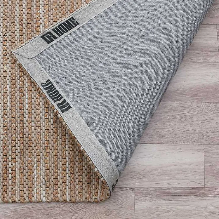 Kirklands Home Natural Jute and Wool Woven Area Rug, 5x8 Brown New