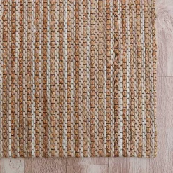 Kirklands Home Natural Jute and Wool Woven Area Rug, 5x8 Brown New