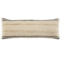 Pillows>Kirklands Home Natural Jute Braided Stripe Lumbar Pillow