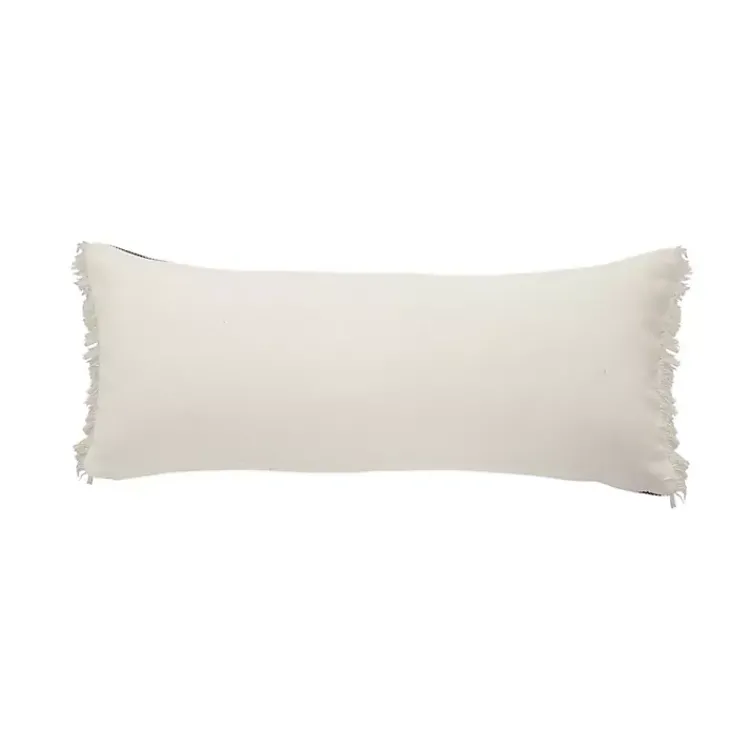 Pillows>Kirklands Home Natural Jute Braided Stripe Lumbar Pillow