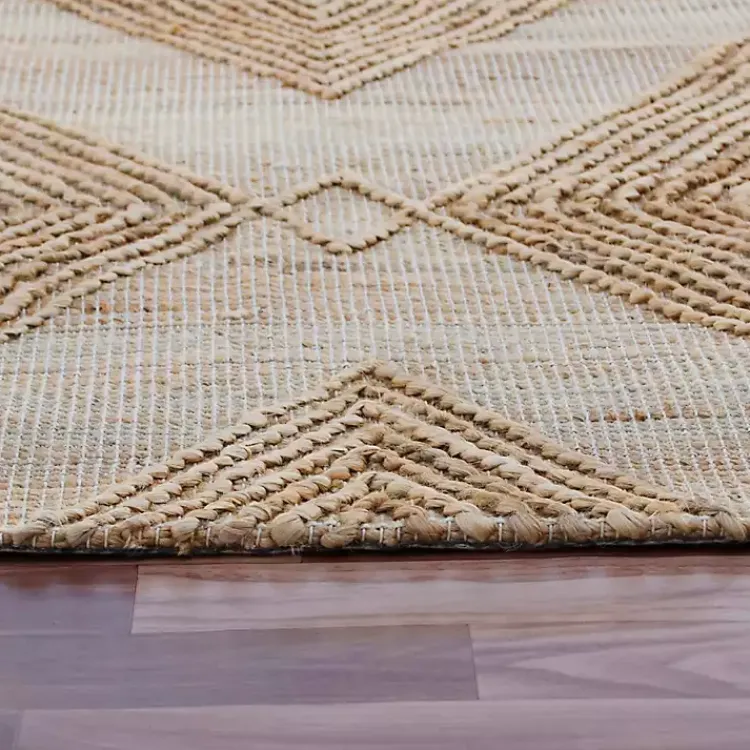 Kirklands Home Natural Jute Diamond Modern Woven Area Rug, 5x8 Brown Online