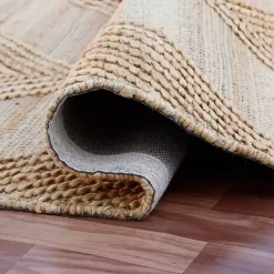 Kirklands Home Natural Jute Diamond Modern Woven Area Rug, 5x8 Brown Online