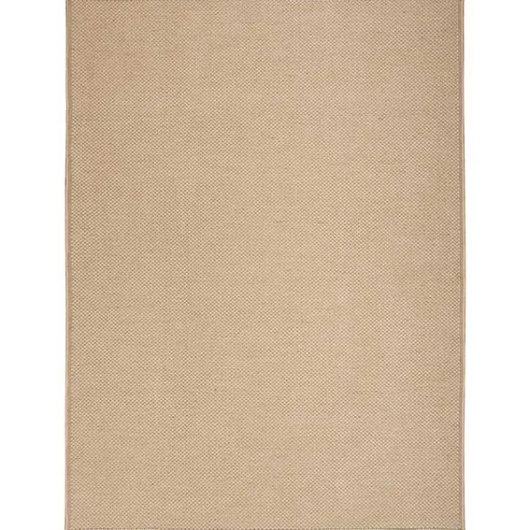 Kirklands Home Natural Jute Solid Woven Area Rug, 5x7 Tan Outlet