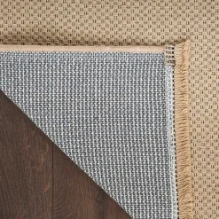 Kirklands Home Natural Jute Solid Woven Area Rug, 5x7 Tan Outlet