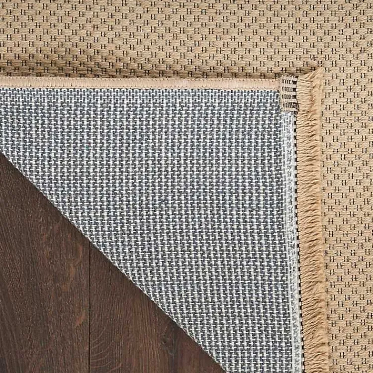 Kirklands Home Natural Jute Solid Woven Area Rug, 5x7 Tan Outlet