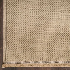 Kirklands Home Natural Jute Solid Woven Area Rug, 5x7 Tan Outlet