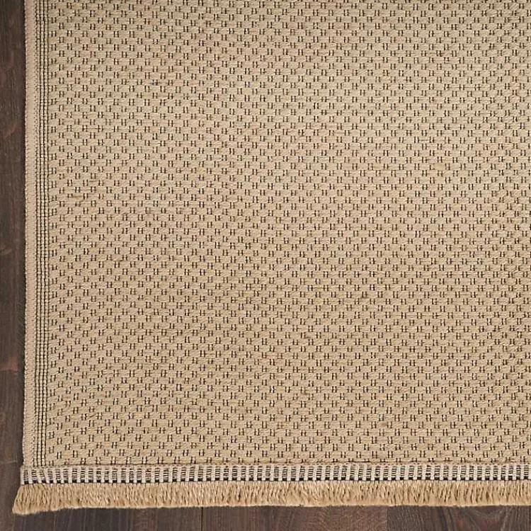 Kirklands Home Natural Jute Solid Woven Area Rug, 5x7 Tan Outlet