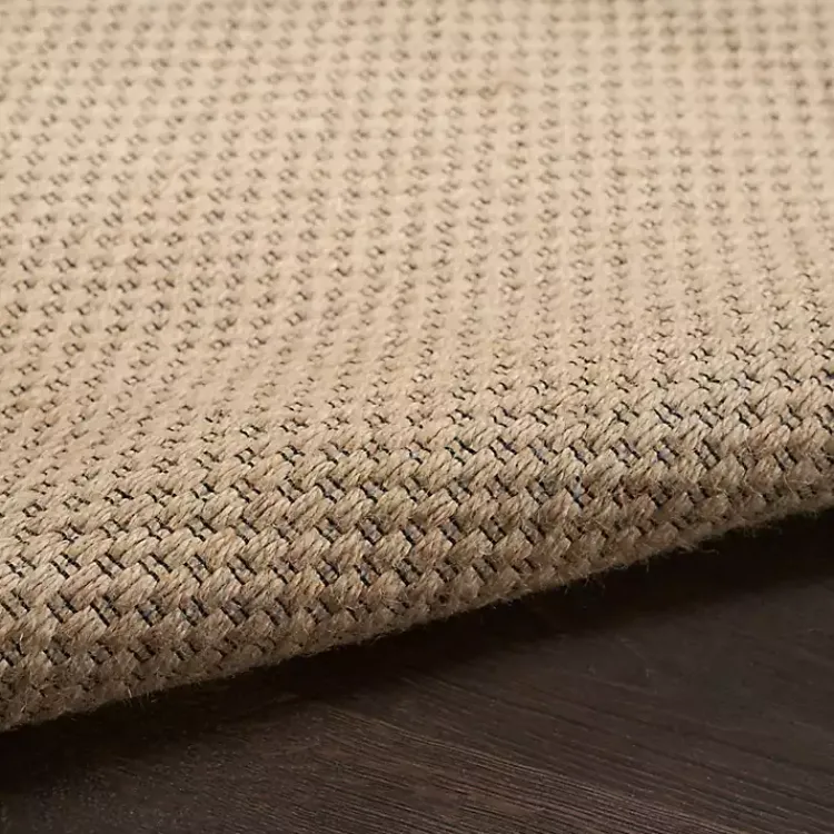 Kirklands Home Natural Jute Solid Woven Area Rug, 5x7 Tan Outlet