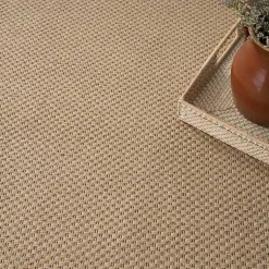 Kirklands Home Natural Jute Solid Woven Area Rug, 5x7 Tan Outlet