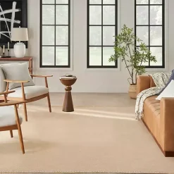Kirklands Home Natural Jute Solid Woven Area Rug, 7x9 Tan Clearance
