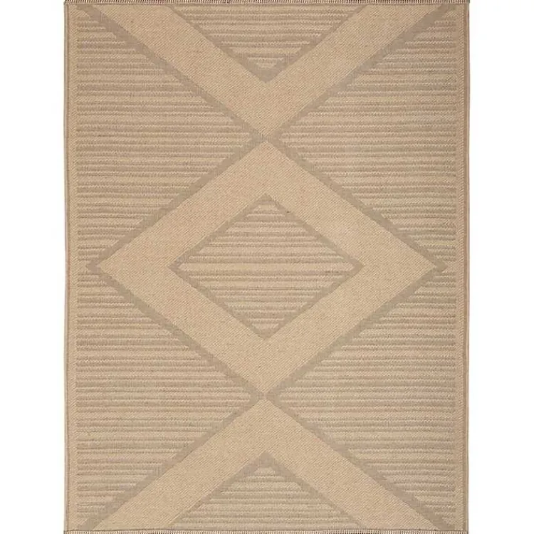 Kirklands Home Natural Jute Woven Diamond Area Rug, 3x5 Best