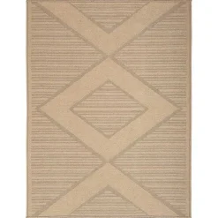 Kirklands Home Natural Jute Woven Diamond Area Rug, 5x7