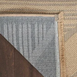 Kirklands Home Natural Jute Woven Diamond Area Rug, 5x7