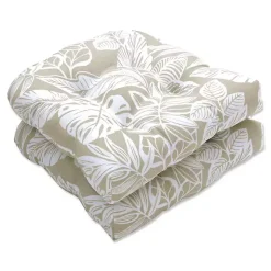 Kirklands Home Natural Leaves Tufted 2-pc. Outdoor Seat Cushions Outlet