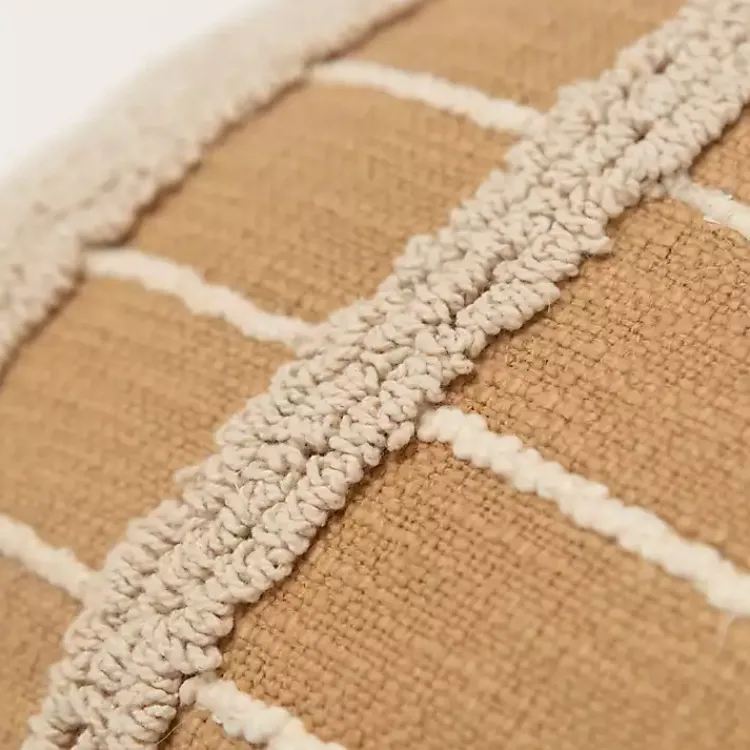 Pillows>Kirklands Home Natural Leo Striped Pillow Tan