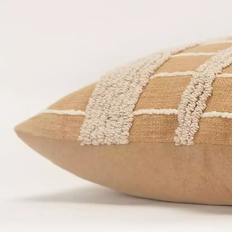 Pillows>Kirklands Home Natural Leo Striped Pillow Tan