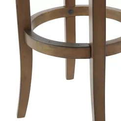 Kirklands Home Natural Linen and Wood Bar Stool Tan Best