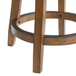 Kirklands Home Natural Linen Barrel Base Swivel Counter Stool Tan Discount