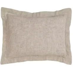Pillows>Kirklands Home Natural Linen Down Hemstitched Lumbar Pillow Tan