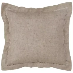 Pillows>Kirklands Home Natural Linen Down Hemstitched Pillow, 18 in. Tan