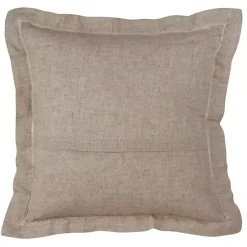Pillows>Kirklands Home Natural Linen Down Hemstitched Pillow, 18 in. Tan