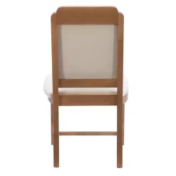 Kirklands Home Natural Linen Scalloped Dining Chairs, Set of 2 White Clearance