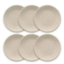 Kirklands Home Natural Madden Melamine Dinner Plates, Set of 6 Tan Outlet