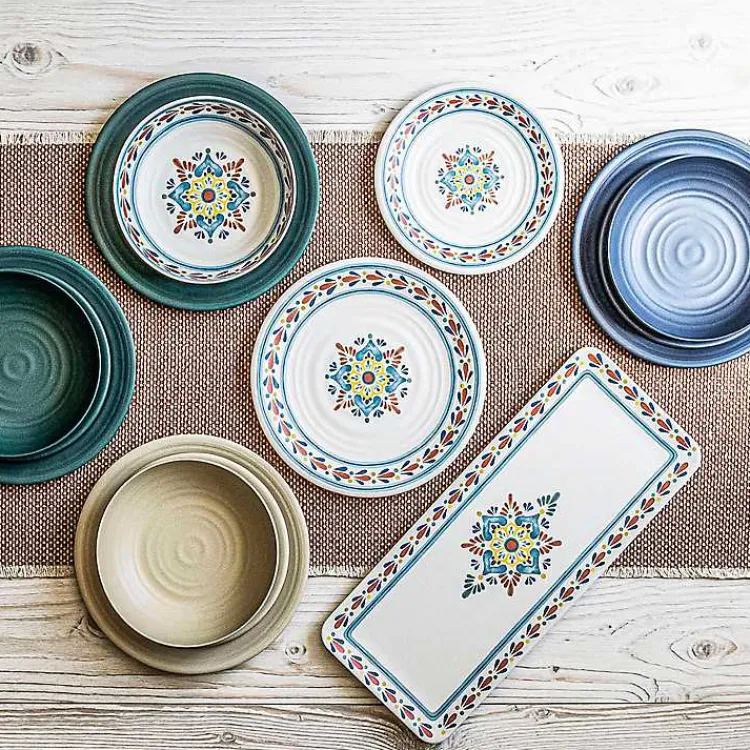 Kirklands Home Natural Madden Melamine Low Bowls, Set of 6 Tan New