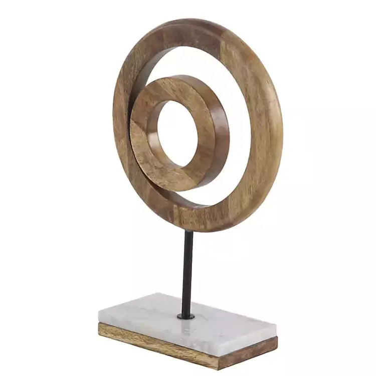Statues & Figurines>Kirklands Home Natural Mango Wood Rings Sculpture