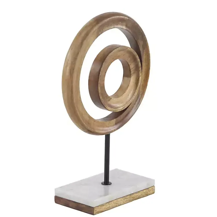 Statues & Figurines>Kirklands Home Natural Mango Wood Rings Sculpture