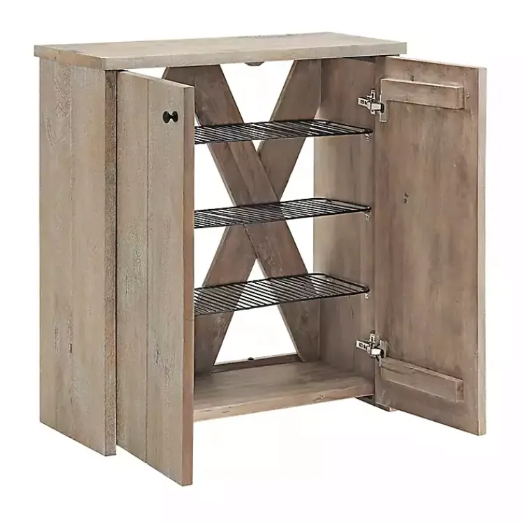 Kirklands Home Natural Mango Wood Shoe Cubbie