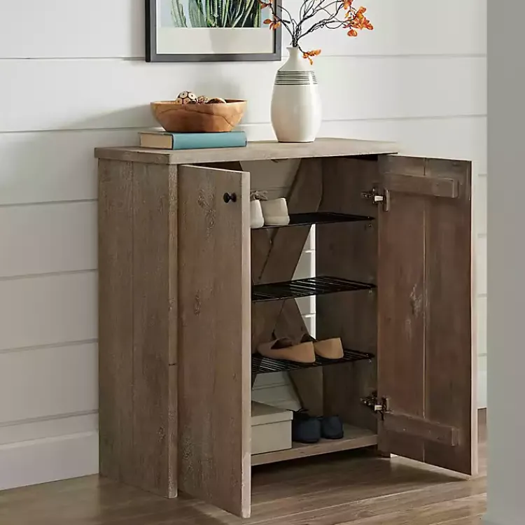 Kirklands Home Natural Mango Wood Shoe Cubbie