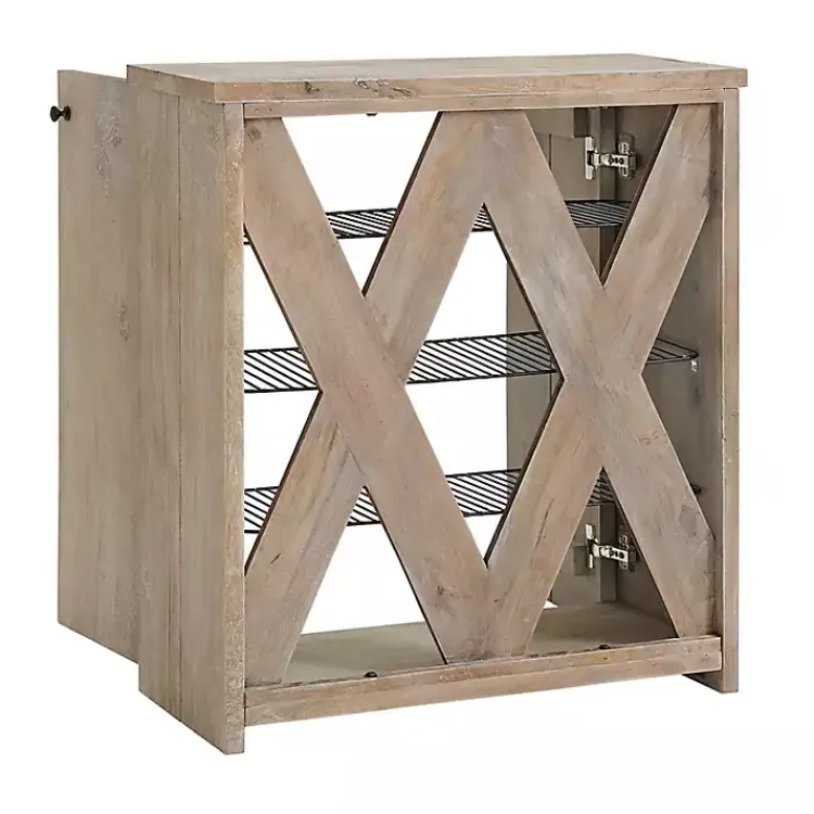 Kirklands Home Natural Mango Wood Shoe Cubbie