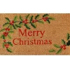 Outdoor Christmas Decorations>Kirklands Home Natural Merry Christmas Holly Coir Doormat