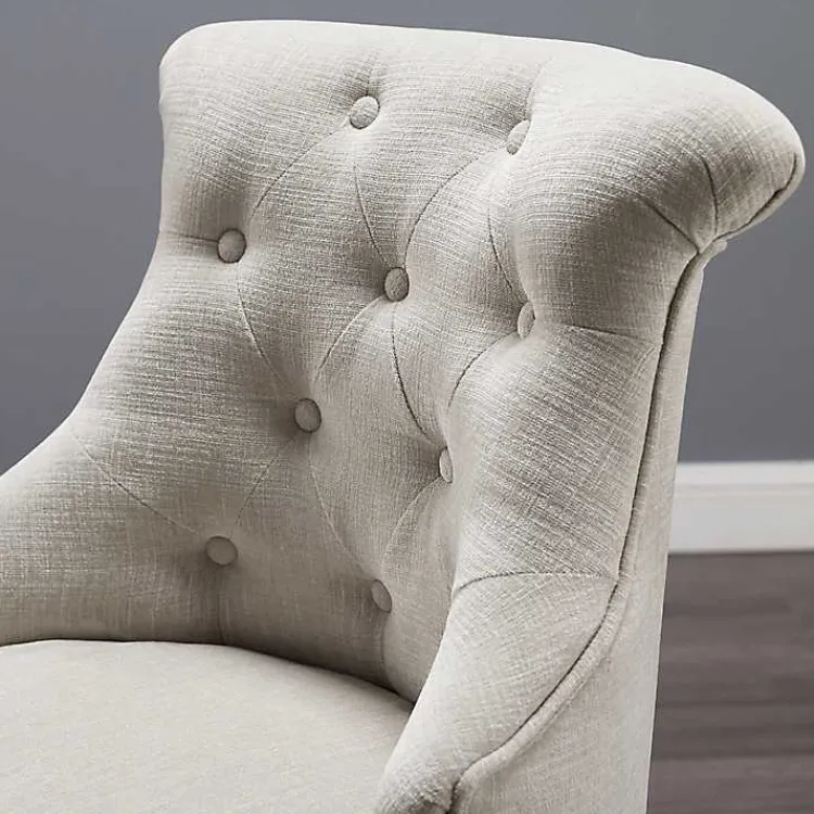 Kirklands Home Natural Miller Tufted Office Chair Tan