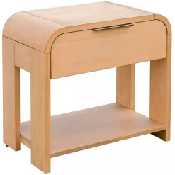 Kirklands Home Natural Modern Curve Nightsd Tan Clearance