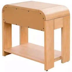 Kirklands Home Natural Modern Curve Nightsd Tan Clearance