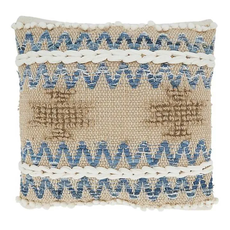 Pillows>Kirklands Home Natural Multi Texture Chindi Jute Pillow Tan